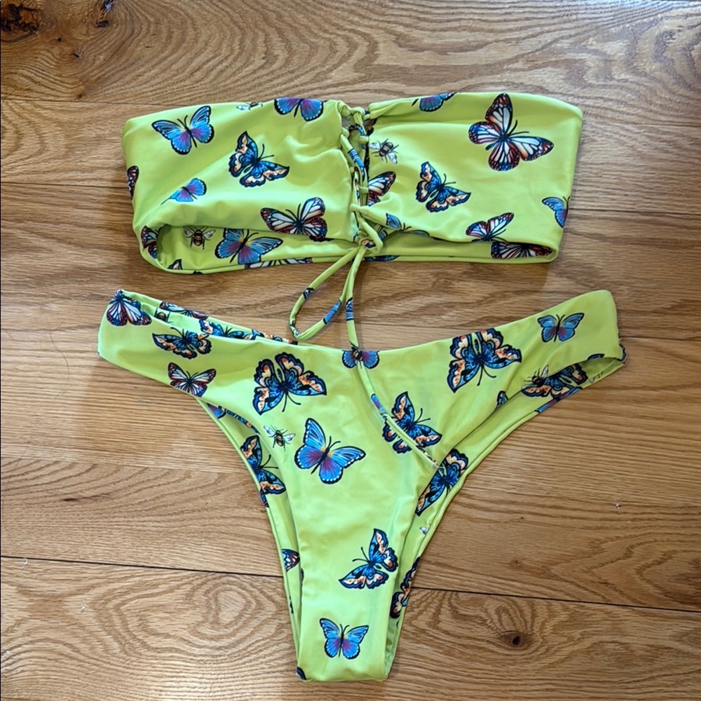 Butterfly Print Bikini Set